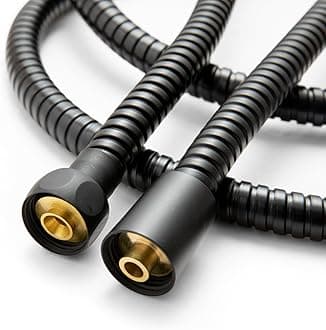 OFFO Shower Hose, 100 in Bidet Hose High Pressure Explosion Proof for Bidet Sprayer Stainless Steel Electroplating with Woven Inner Tube, Matte Black