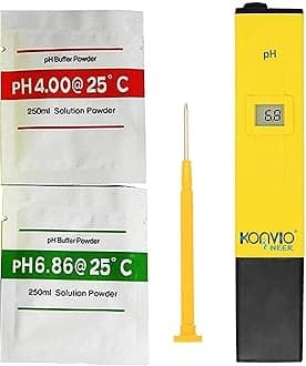 Konvio Neer pH Test Meter ± 0.1pH High Accuracy with 0.00-14.00ph Measure Range for Drinking Water, Hydroponics, Aquariums, Swimming Pools. (Manual pH Meter)