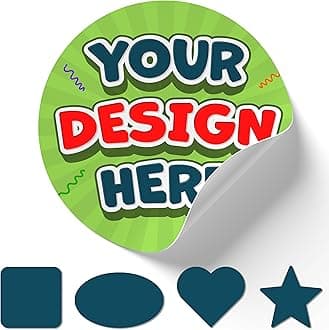 Custom Stickers - Personalized Waterproof Vinyl Stickers for Business Logo - Design Your Own Custom Labels - Made in The USA