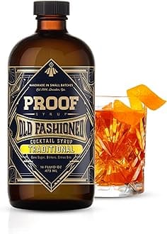Proof Syrup Old Fashioned Cocktail Mix - Made with Real Bitters & Cane Sugar - Traditional Old Fashion Flavor - Fast, Easy, Delicious, Handcrafted Cocktail Syrup - 16oz - 1 Bottle