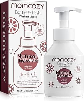 Momcozy Bottle Brush Cleaning Fluid, Powerful Cleaning with Natural Foam, Suitable for Momcozy Press Foaming Clean Bottle Brush Set, 11.9 Ounces