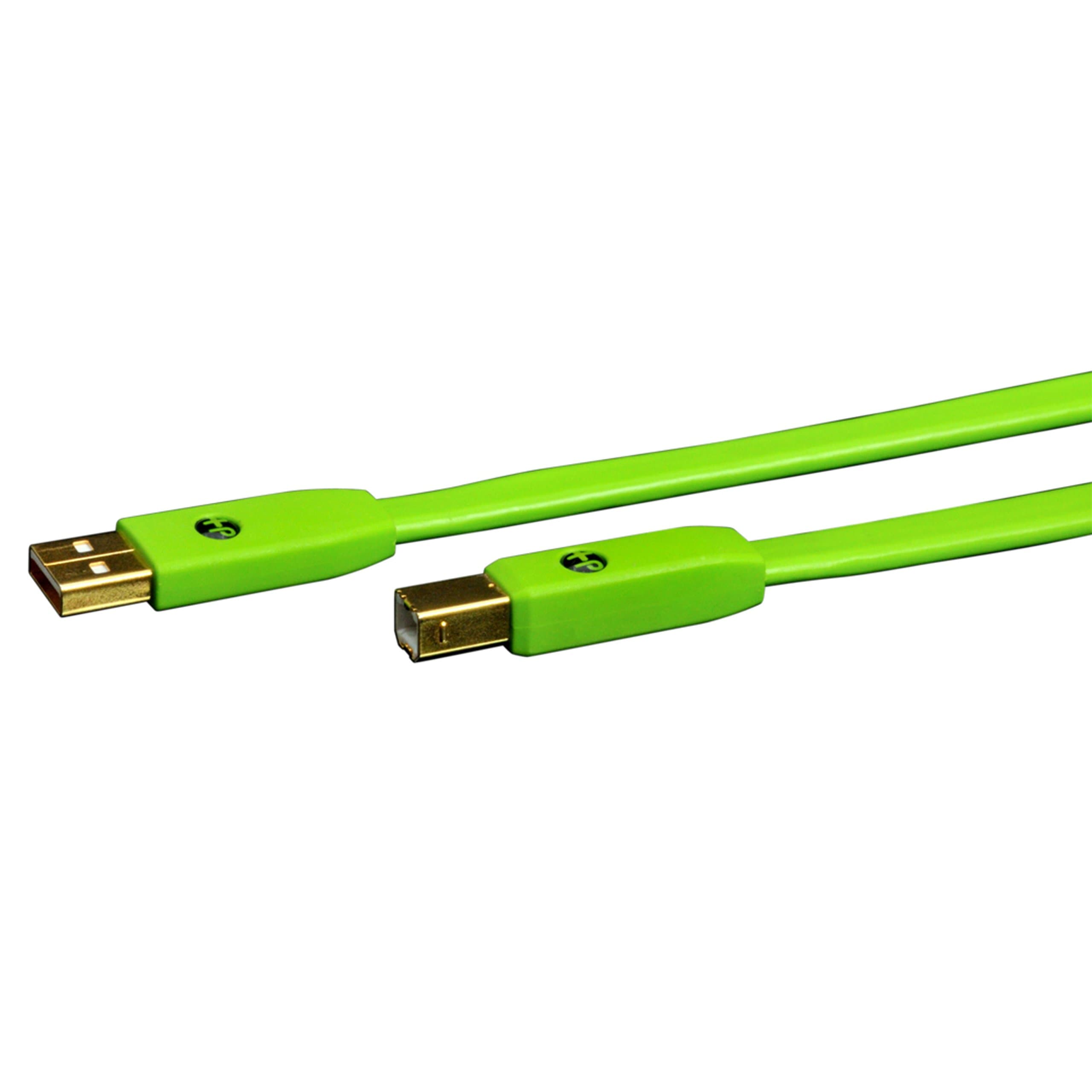 d+ USB 2.0 Class B Premium A to B USB Cable, 2 Meter Length, Green