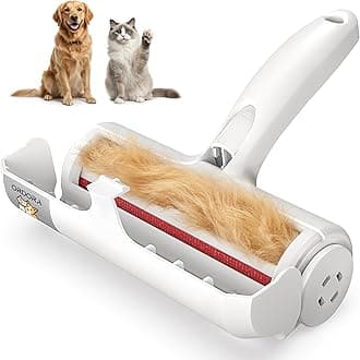ORDORA Pet Hair Removal Tool: Reusable Lint Roller for Pet Hair - Portable Pet Hair Remover - Dog and Cat Hair Remover for Couch, Bedding, Car, Rugs & Furniture, Eco-Friendly, for Multi-Pet Homes