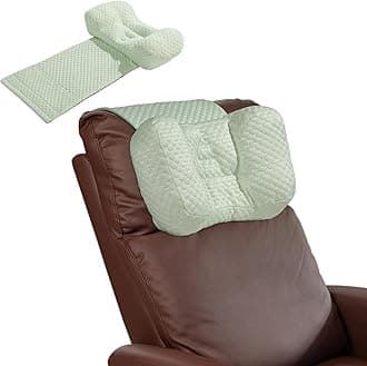 MABOZOO Neck Pillows for Recliners with Pocket,Headrest Cushion for Neck Pain Relief and Cervical Support,Recliner Head Pillow for Side Sleeping at Home, Office or Traveling（Green）