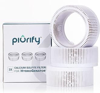 3-Pack Calcium-Sulfite Filters for Water Hydrogen Pitcher, Removes Chlorine from Drinking Water, Replacement Fitlers for Hydrogen Water Machine, BPA-Free Material