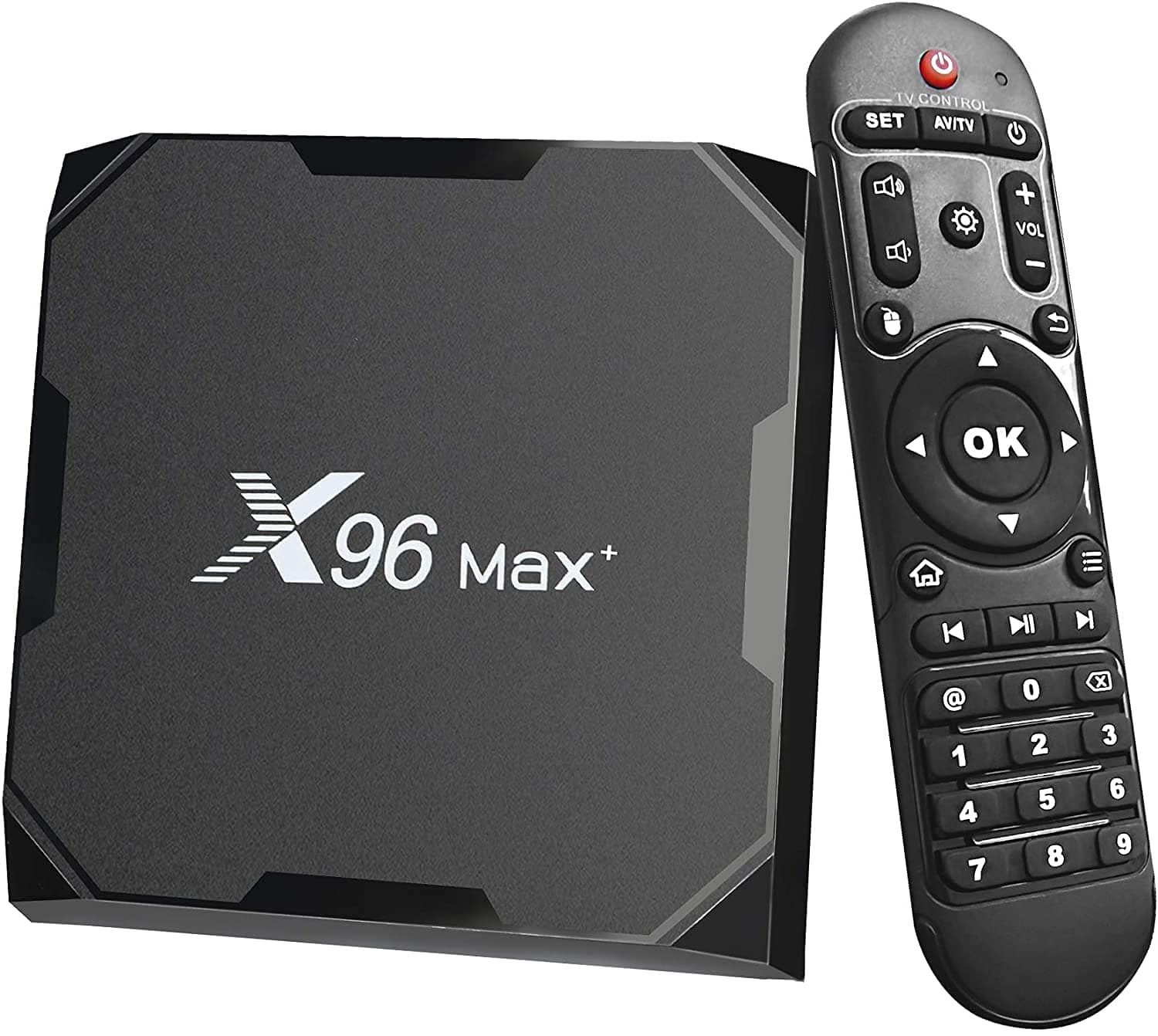 Android TV Box 9.0 X96 Max plus Smart TV Box 4GB 32GB Amlogic S905X3 Quad Core Media Box, Support 4K/3D/2.4 & 5G WiFi/BT 4.0/HDMI 3.0 Lan Smart Media Player with Remote Control