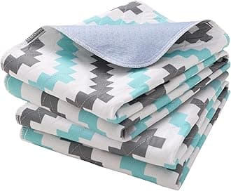 OUTCREATOR® Washable Bed Pads 34" x 76" (Pack of 2), Incontinence Mattress Protector, Anti-Slip Waterproof Underpads for Adults Kids Elderly Pets, Absorbency & Reusable Bedwetting Pads (Wave)