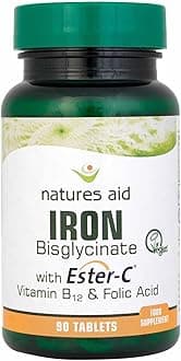 Natures Aid Iron Bisglycinate 90 Tablets