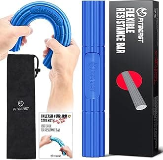 FitBeast Flex Therapy Bar, Tennis Elbow Therapy Bar - Ideal for Relieve Tendonitis Pain & Improve Grip Strength, Fitness Resistance Bar for Golfers Elbow & Tendinitis, Twist Bar for Physical Therapy