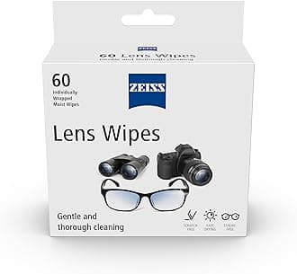ZEISS Lens Wipes 60 Count- Pack of 1| Lens Cleaner - Perfect for Spectacles, Eyeglasses, Sunglasses, Camera Lenses, Binoculars and all other lenses
