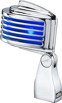 HEIL FIN-B CHROME MIC WITH BLUE LED MIC