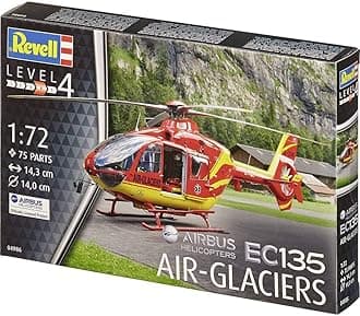 Revell 04986 EC135 AIR-Glaciers Model Kit, 1:72 Scale, 14.3 cm