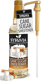 Coffee Syrup, Cane Sugar Sweetener Flavored Syrup for Drinks, Lattes, and Desserts – 25.4 fl oz, With Pump