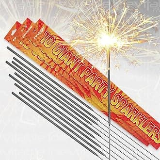 40cm (16 inch) Giant Party Sparklers | Handheld Sparklers | Classic Golden Sparkle (100)