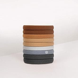 GIMME Bands Any Fit Hair Ties | No Break Microfiber Hair Elastics | A Firm Yet Gentle All Day Hold with No Snagging, Dents, or Breakage | Neutrals