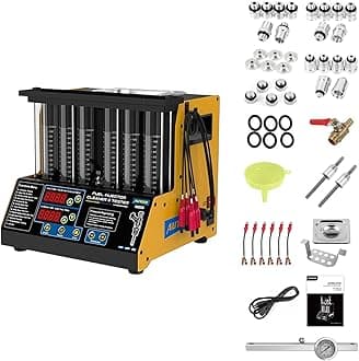 AUTOOL Ultrasonic Wave Fuel Injector Cleaner and Tester Automotive Fuel Injection Systems Cleaning Tools for All Petrol 6 Cylinder Vehicles Motorcycle