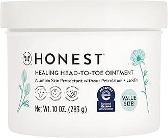 The Honest Company Head-to-Toe Healing Ointment, Multi-Purpose Baby Balm, Hypoallergenic, Fragrance-Free, Vegan, 10 oz