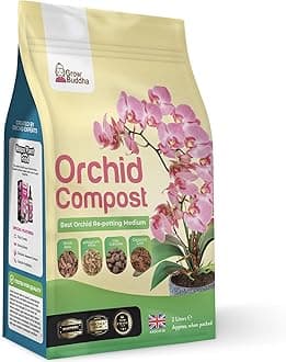 Professional Orchid Potting Mix Compost - 2 Litres | Fast Growth, Strong Root, Long-Blooming Re-Potting Mix for Beautiful Plants - Suitable for All Orchid Varieties