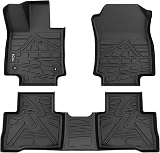 KARPAL Floor Mats Fit for Toyota RAV4 2019-2025 (Include Hybrid), Custom Fit All Weather TPE Floor Liners, 1st & 2nd Row Mat, RAV4 Accessories