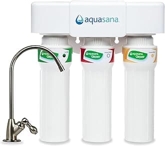 Under Sink Water Filter System - Reduces PFAS, Lead, & Chlorine in Drinking Water - Under Counter Claryum Filtration for Kitchen - 3-Stage Max Flow - Brushed Nickel Faucet - AQ-5300+.55