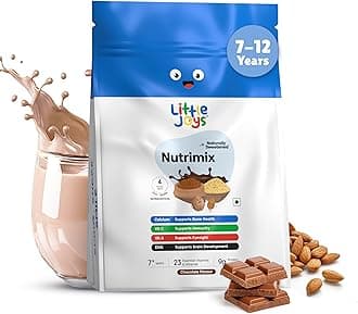 Little JoysNutrimix Nutrition Powder (7-12 yrs) | 700g | No White Sugar | Chocolate Flavor | Supports Health & Immunity | Oats, Walnuts, Peas, Almonds & Brown Rice