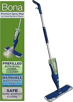 Bona Premium Motion Multi-Surface Floor Spray Mop - Includes Multi-Surface Floor Cleaning Solution and Machine Washable Microfiber Cleaning Pad - for Stone, Tile, Laminate, and Vinyl Floors