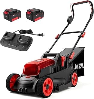 MZK 40V(2x20V) 13” Cordless Electric Lawn Mower,4-Position Height Adjustment,Compact and Lightweight Push Battery Powered Brushless Electric Machine Lawnmower for Garden and Yard, LM13B08