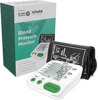 – Kinetik Wellbeing Home Use Blood Pressure Monitor - Used by the NHS - Fully Automatic Upper Arm Blood Pressure Machine with Universal Cuff (22-42cm), Digital Sphygmomanometer Tester Kit
