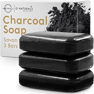 Organic Soap Bar Set – Natural Bath & Body Soap Bars for Women & Men, Moisturizing Face and Body Bath Gift Collection, 3 Pack (Charcoal)