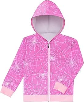 Nidoul Girls Zip Up Hoodie Jacket Unicorn Rainbow Mermaid Sweatshirt with Pockets for Toddler Kid 3-9 Y