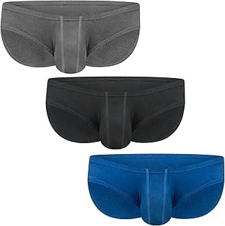 Men's Real Bikini Underwear - Bulge Pouch - 1, 3 or 6 Pieces Mesh String Bikini Briefs with Size D Bag, XS-5XL
