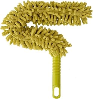DocaPole Microfiber Flex-and-Stay Ceiling Fan Duster with Removable Microfiber Chenille Dusting Cloth; Use by Hand or Attach to DocaPole Telescopic Extension Pole (Pole Not Included)