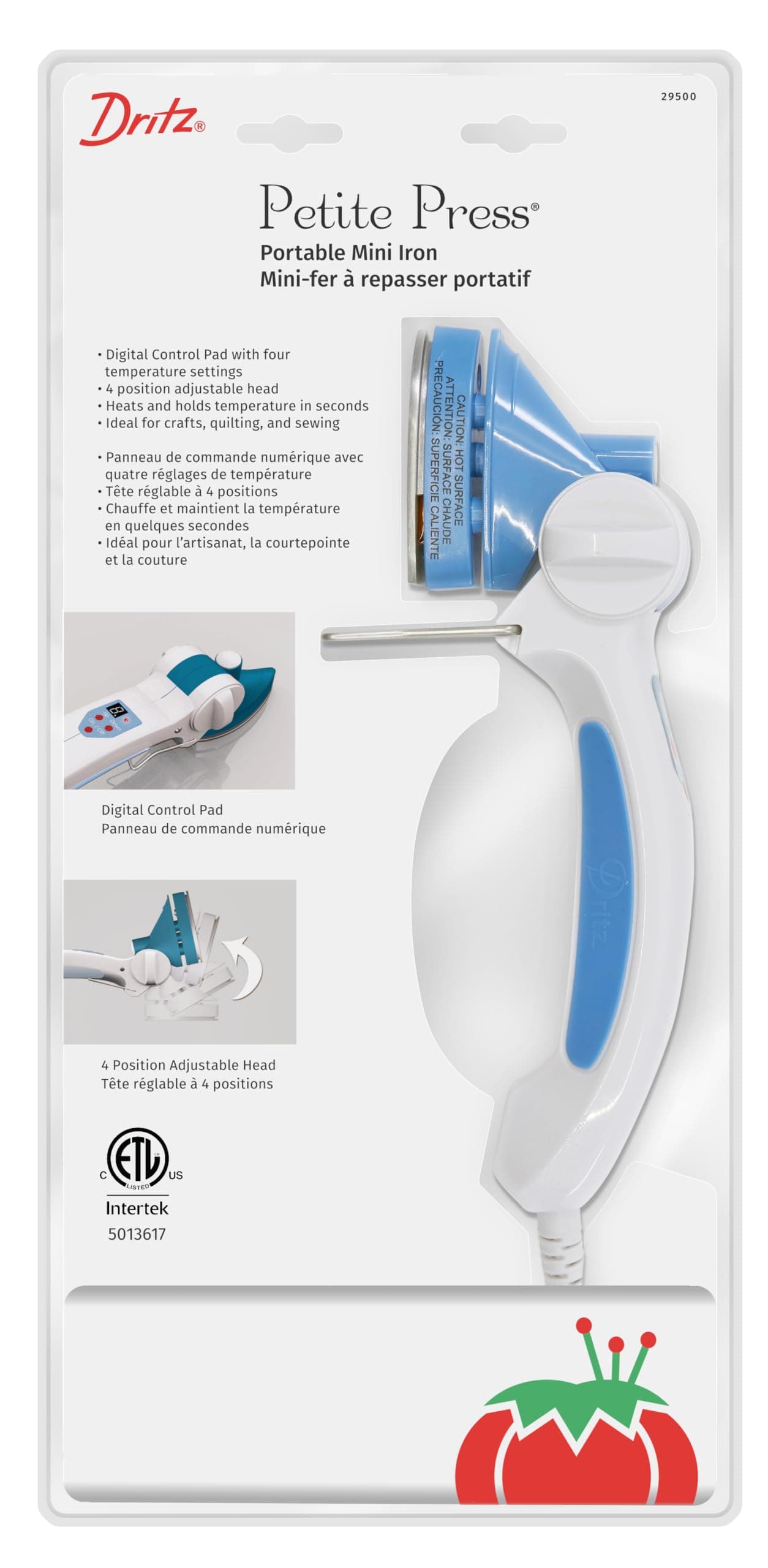 29500 Petite Press Portable Mini Iron,White