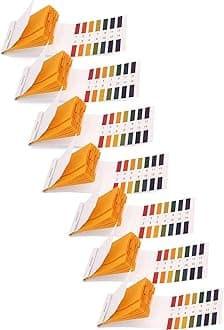 7 Pack pH Test Strips, 560 Strips pH 1-14 Universal Litmus Test Paper for Soap Making Water Wine Saliva Urine Soil Pet Food Testing (Storage Case)