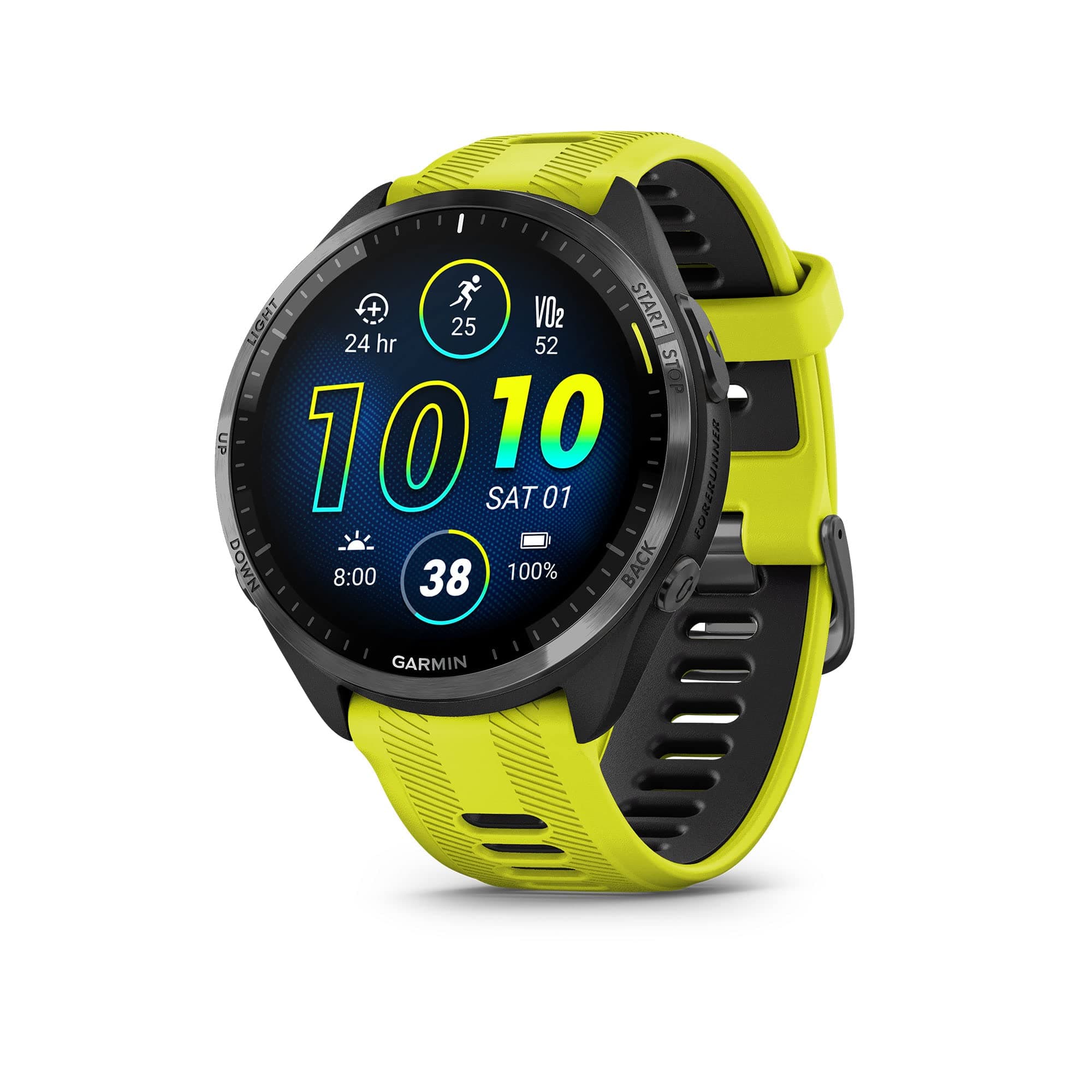 Forerunner 965 Running Smart Watch, Colorful AMOLED Display, Training Measures and Recovery Information, Yellow and Black Amp