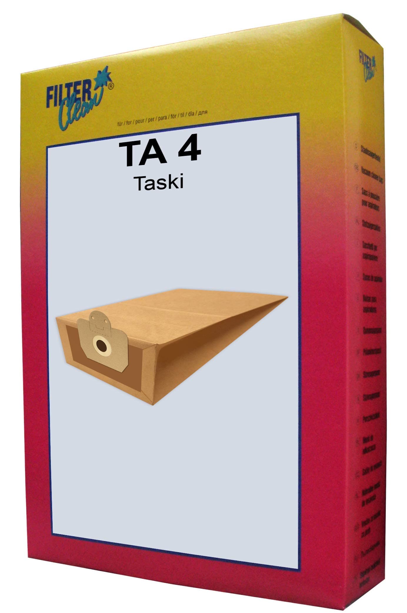 FilterClean TA 4 Hoover Bags, Brown