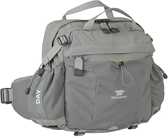 Day Lumbar Waist pack, Running, Hiking, Cycling, Travel, and Outdoor Sport Activities with Dual Water Bottle Holders, Moon Mist Grey