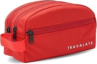 Polyester Travel Solid 9 Cms Cosmetic Pouch (Two Compartment_TR1371_Red)