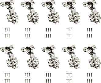 Volo Pack of 5 Set European Style Mild Steel Concealed Cabinet Hinges, 0 Crank- Full Overlay (Auto Hinge 0 Crank)