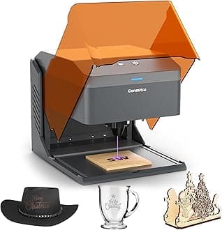 5W Kiosk Laser Engraver, Lightweight Portable Laser Engraver Machine, Home Laser Cutter with Acrylic Shell for DIY Wood Leather Metal
