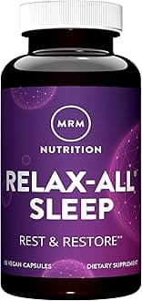 MRM Relax-All Sleep Dietary Supplement - Natural Sleep Support with Melatonin & Ashwagandha, for Women & Men, Supports Rejuvenating Rest, Vegan, Gluten-Free - 30 Servings