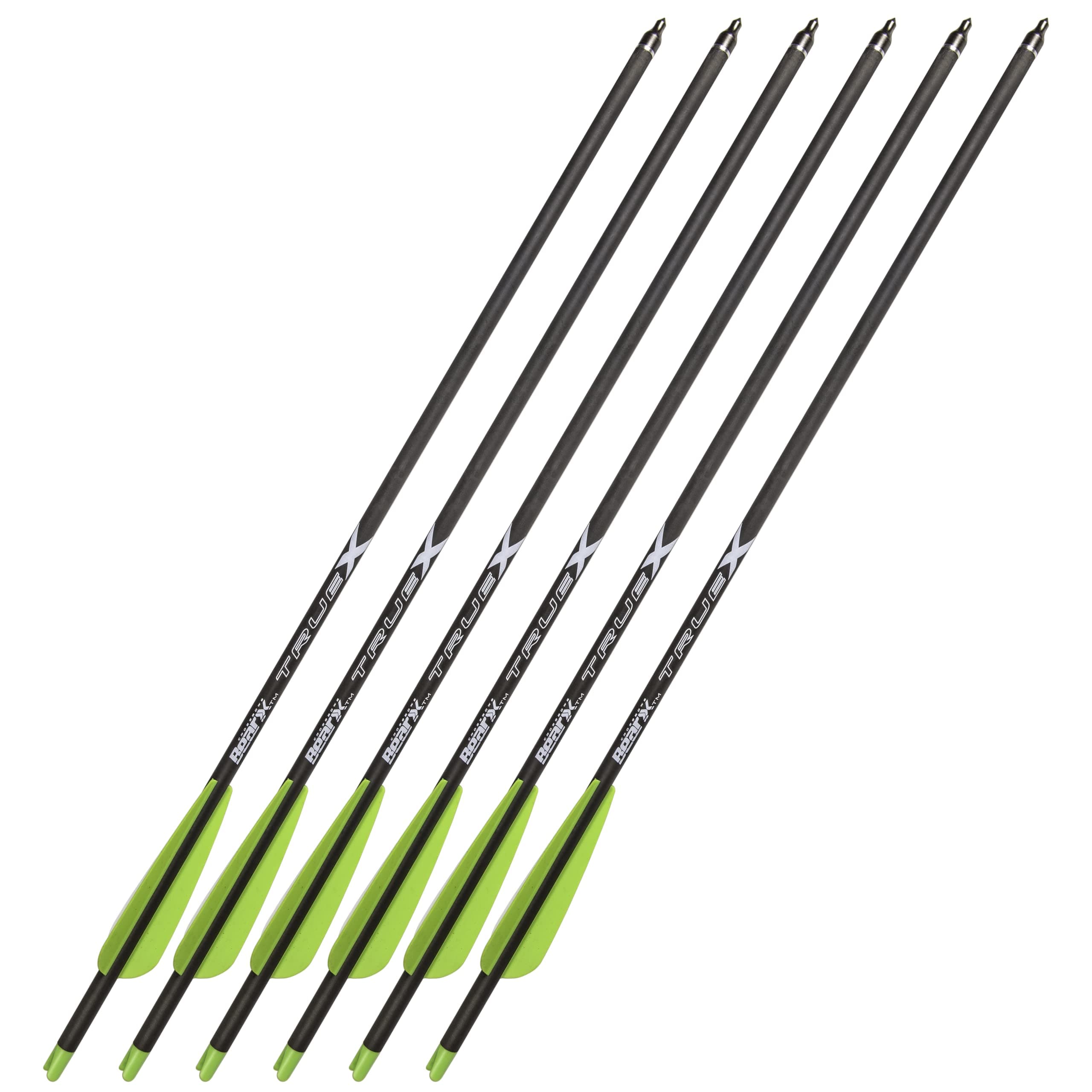 6-Pack Truex Crossbow Arrows - 20", ACBK20, Black
