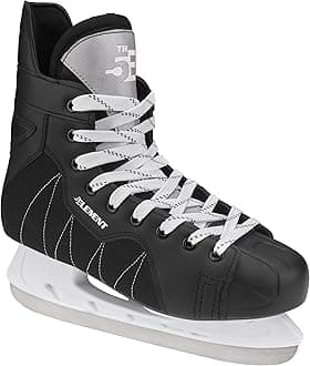 Stealth Ice Hockey Skates - Perfect for Recreational Ice Skating and Hockey – Moisture-Resistant Liner – True-to-Size Fit (Black/White, 13.0)