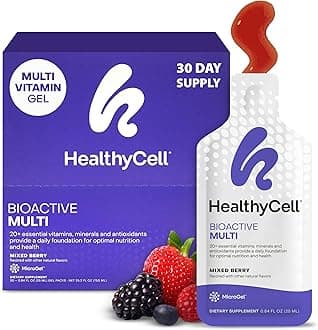 - Bioactive Daily Liquid Multivitamin for Men & Women – 20+ Essential Vitamins, Minerals & Antioxidants for Brain, Heart, Immunity, Energy, Skin & Hair Support - 30 Gel Packs