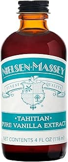 Tahitian Pure Vanilla Extract for Baking and Cooking, 4 Ounce Bottle