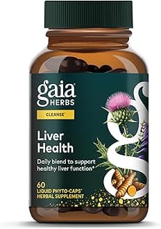 Liver Health - Supplement with Milk Thistle, Turmeric Root, Schisandra & Licorice Root for Liver & Cleanse Support* - 60 Vegan Liquid Phyto-Caps (60 Servings)