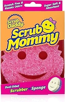 Scrub Daddy - Scrub Mommy Dual-Sided Scrubber and Sponge - Scratch Free & Resists Odors - 1 Count