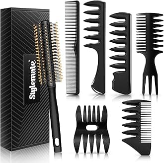 Hair Styling Brush And Comb Set For Men - Quiff Roller Brush
