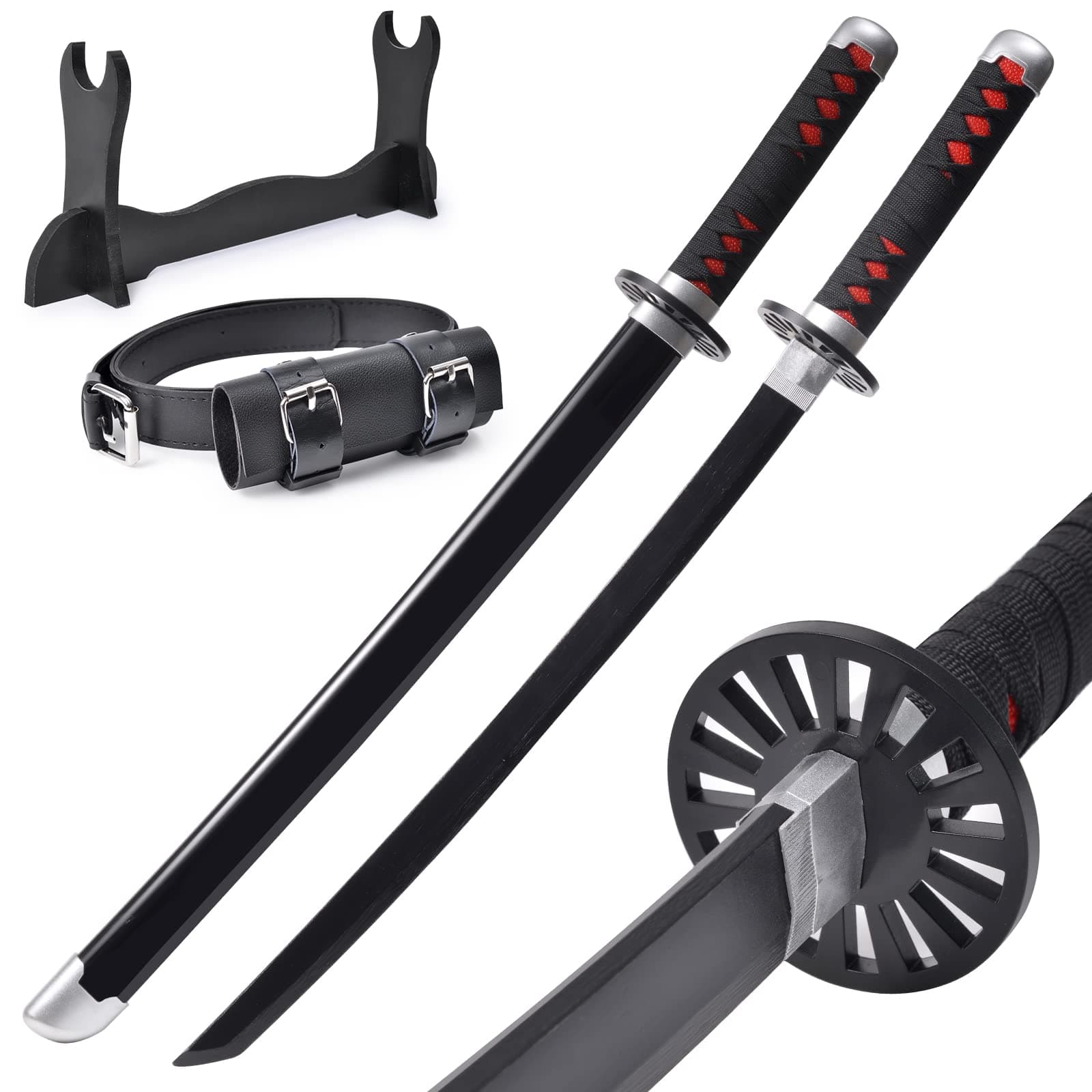 - Demon Slayer Sword for Kids 31inch - Bamboo Blade with Belt and Sword Stand - Anime Sword Original Texture，Demon Slayer Katana for Cosplay Purpose，Various Styles Available