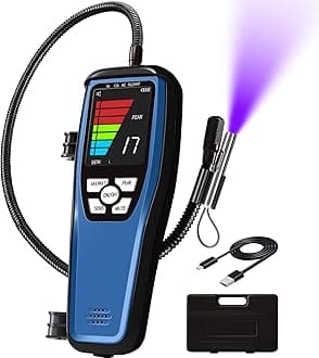 Refrigerant Leak Detector, ALD-200 HVAC Leak Detector for Freon HVAC & Automotive AC, A2L R32 R454B R410A R134a Compatible, 0.14 oz/yr Sensitivity, Rechargeable Halogen Gas Sniffer